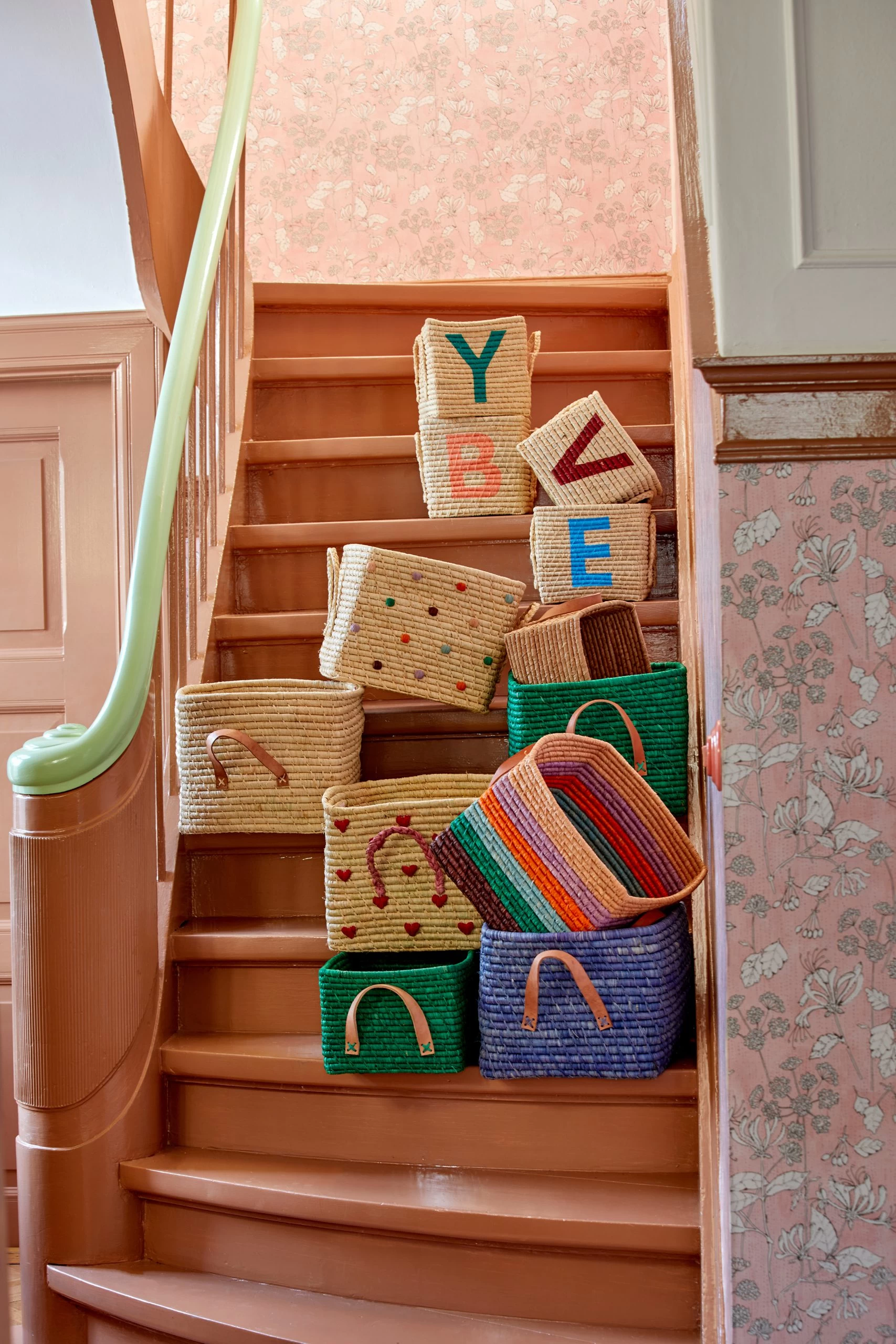 Rice Raffia Opbergmand - Afbeelding 3