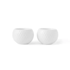 Lyngby Porcelæn Rhombe Waxinelichtjeshouder Ø6,5 Cm 2-pack